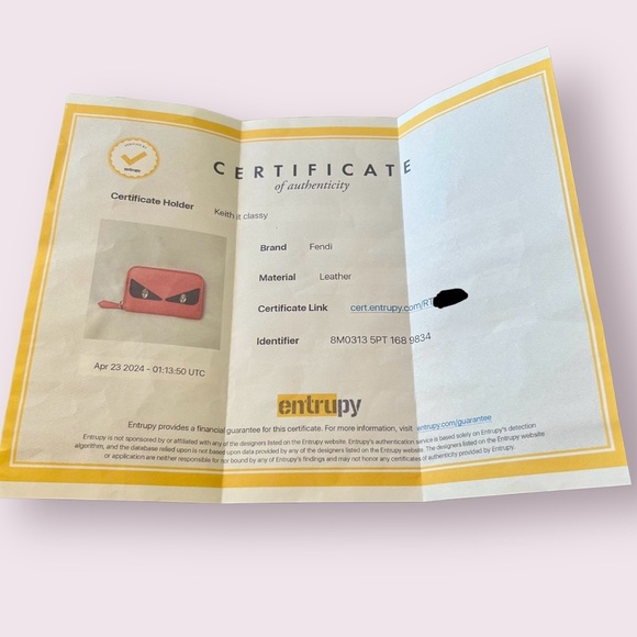 🌺🌸 Fendi Crayons Monster Eyes Pink Leather Wallet 🌸🌺 - Picture 10 of 10